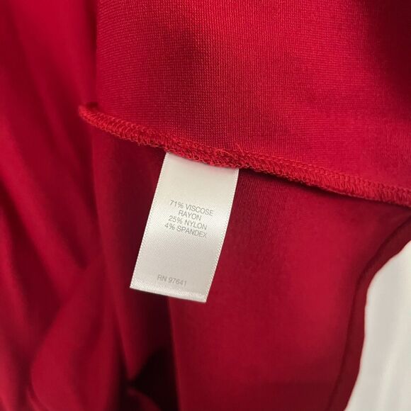 J Jill Ponte Classic A-line Shift Dress Womens Large Red Stretch Church Office - Picture 4 of 5